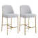 Angelick Upholstered Counter Stool with Metal Frame