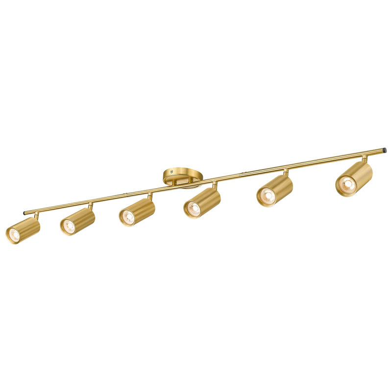 6-Light Adjustable Heads LED Track Lighting Fixture