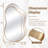26" x 46" Large Asymmetrical Bathroom Wall Mirror, Modern Aluminum Framed Vanity Accent Mirror-1715312710-1715312731