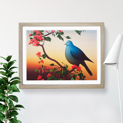Effervescent Dove Bird 1 Piece Single Picture Frame Painting