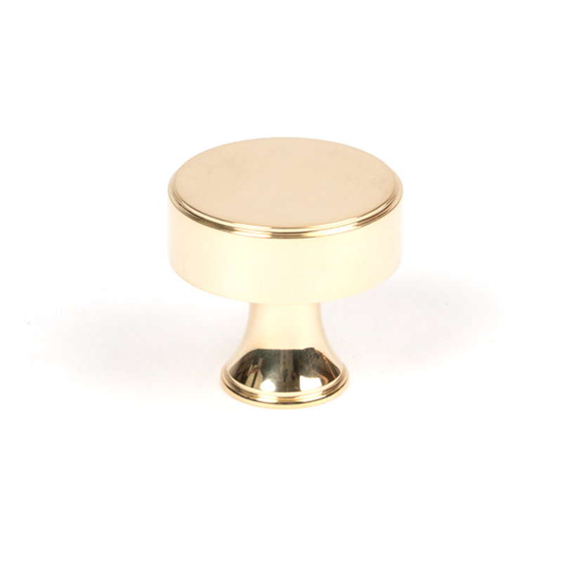 Matt Black Scully Cabinet Knob - 38Mm, 3 cm, Polished Brass