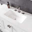 Aberdeen Meuble-lavabo double blanc avec comptoir en quartz Carrara et lavabos en porcelaine encastrés