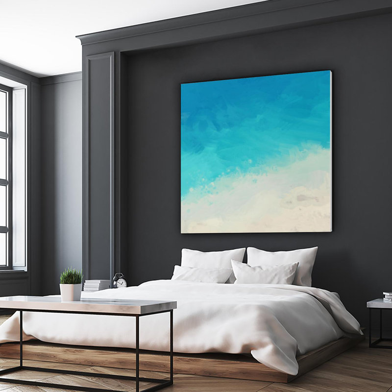 «Ocean Blue Sea Ii», reproduction d'art sur toile géante 72 po x 72 po, H 72 po x l 72 po x P 1,5 po
