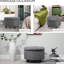 Repose-pieds rond avec rangement en tissu gris - Ajoutez une touche décorative à votre décoration intérieure