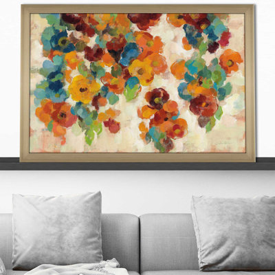 Épice et fleurs turquoise - Peinture