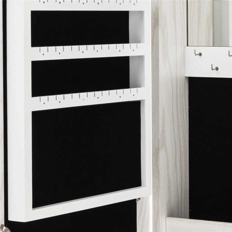 Wall Solid Wood Jewelry Armoire