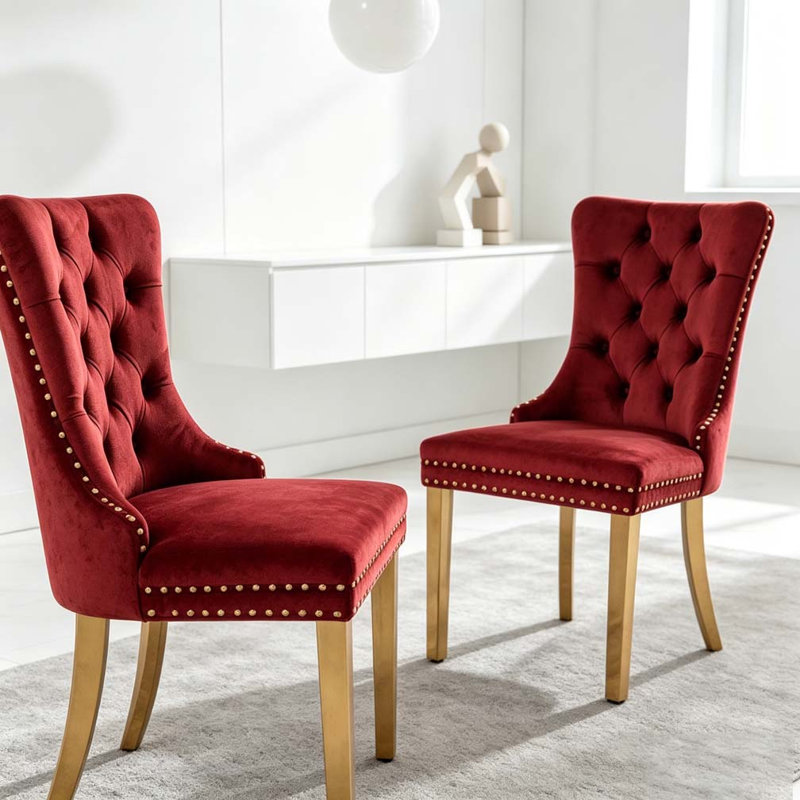 Chaise de salle à manger, Burgundy