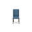 5 Piece Kitchen Table & Chairs Set Includes a Rectangle Dining Room Table and 4 Blue Linen Fabric Parsons Dining Room Chairs, Black-1661848985-1675407367-1661848987