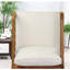 Chaises longues de patio modernes, siège profond en bois d'acacia pour terrasse de balcon