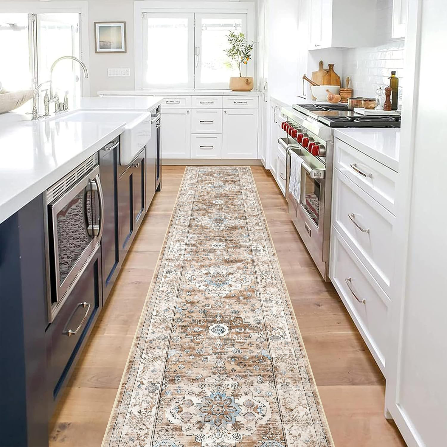 Bungalow Rose Kailar Non-Skid Kitchen Mat | Wayfair