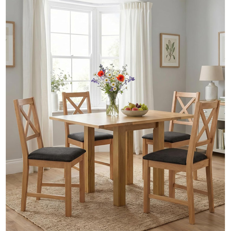 Drop Leaf Solid Oak Dining Set
