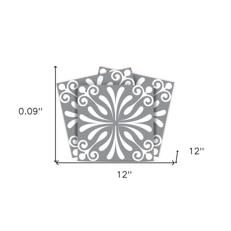 Carreaux amovibles 12 po x 12 po gris et blanc Spire