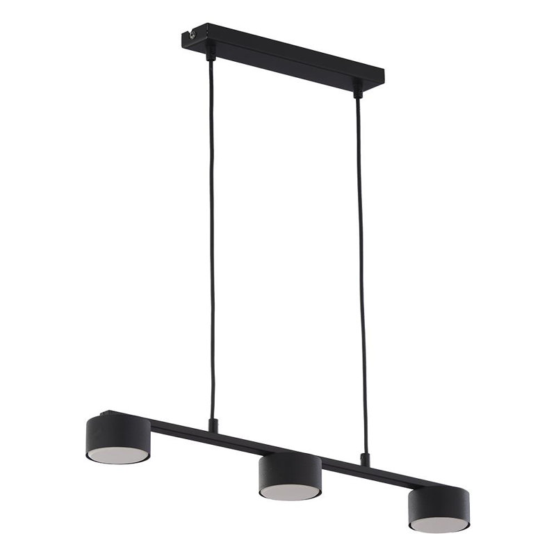 Bulle 3 - Light Kitchen Island Drum Pendant, Black