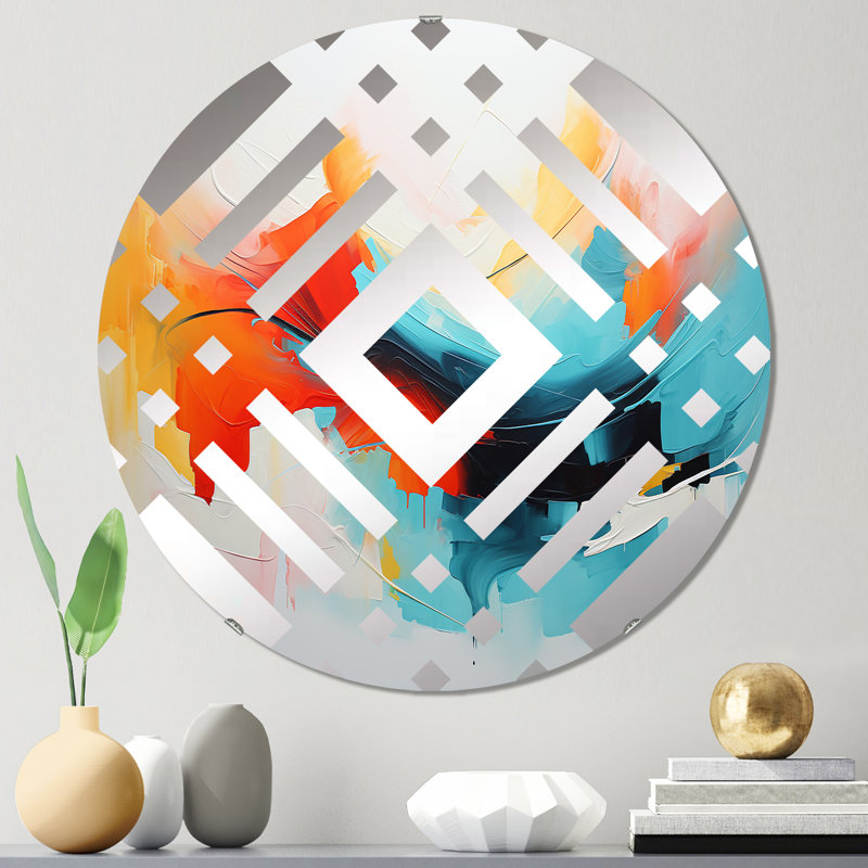 Mazapan - Miroir décoratif diamant, 31,4 po x 31,4 po