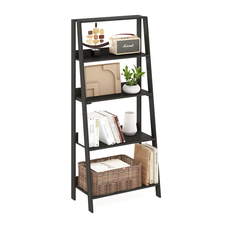 135.99cm H x 59.99cm W Etagere Bookcase, Black Espresso