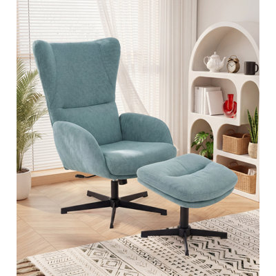 Fauteuil d'appoint inclinable en tissu de velours Hanayo