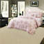 Ensembles de literie à fleurs roses, couette en microfibre pour lit double et queen, style chalet
