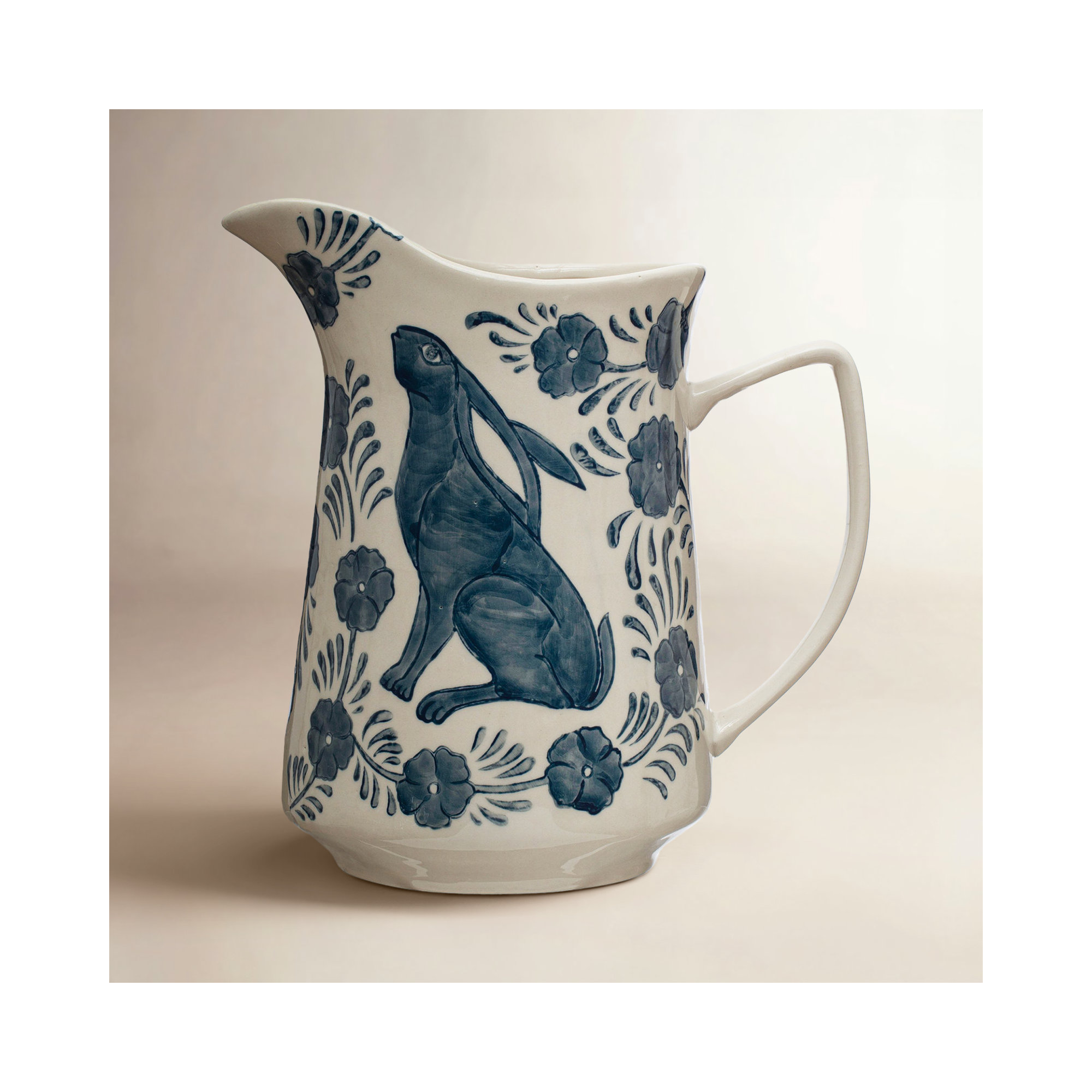 Antionio 109oz. Stoneware Pitcher, Blue