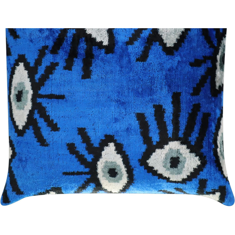 Velvet Square Pillow Cover & Insert, Blue