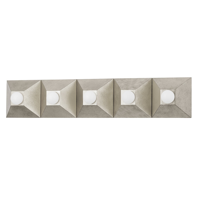 Max Silver Leaf 5-Light Dimmable Vanity Fixture