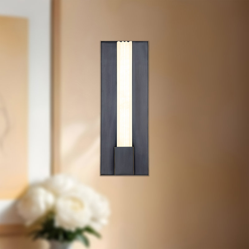 Kismet 1 - Light LED Bath Sconce, Urban Bronze/Alabaster