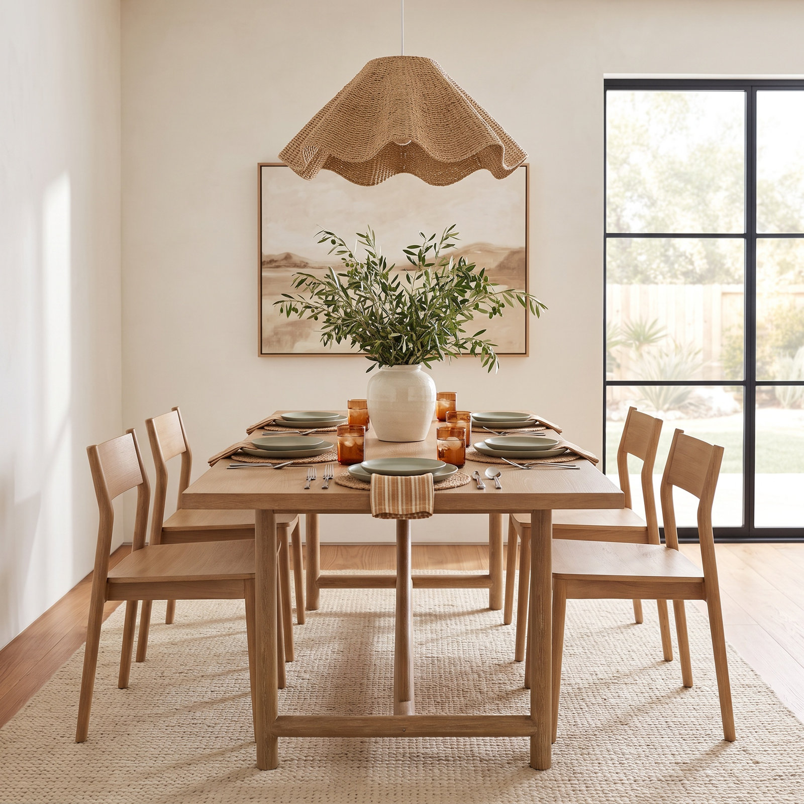 Vallie 84 " Oak Dining Table