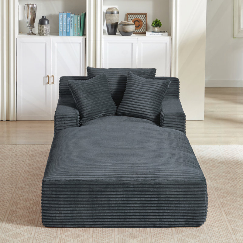 Chaise longue surdimensionnée pour l'intérieur,, Gris foncé