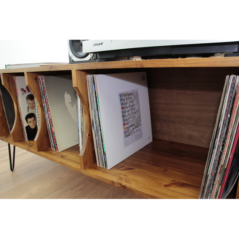 Solid Wood 70cm H Media Cabinet, 70cm H x 70cm W x 40cm D
