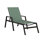Chaise longue en aluminium noir mat Berlin
