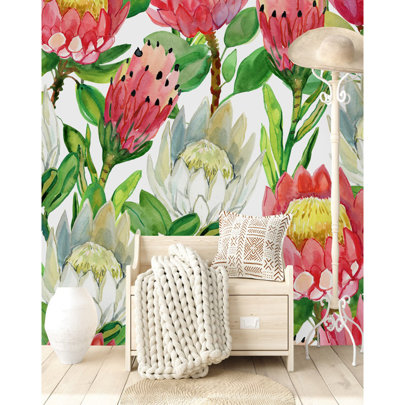Peel & Stick Floral Roll, 125" W x 120.48" L