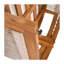 Fauteuil large large, fauteuil club en bois d'acacia de qualité supérieure