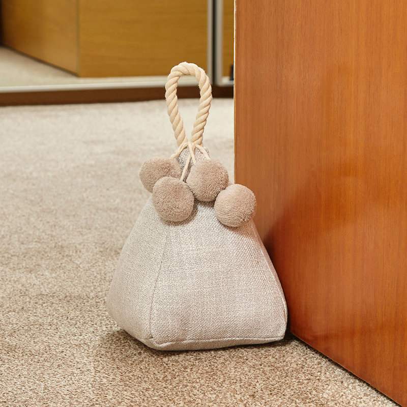 Choi Fabric Floor Door Stop, Tan