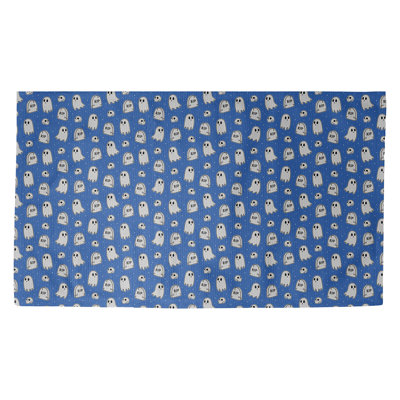Tapis bleu à motif de fantômes Avicia