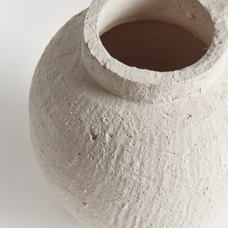 Gianna Handmade Terracotta Table Vase, 7.5" H x 6.75" W x 6.75" D