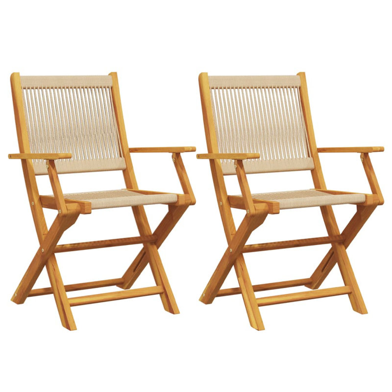 Villejuif Patio Dining Accent Chair, Beige