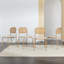 Chaise d'appoint empilable en lin Bedi