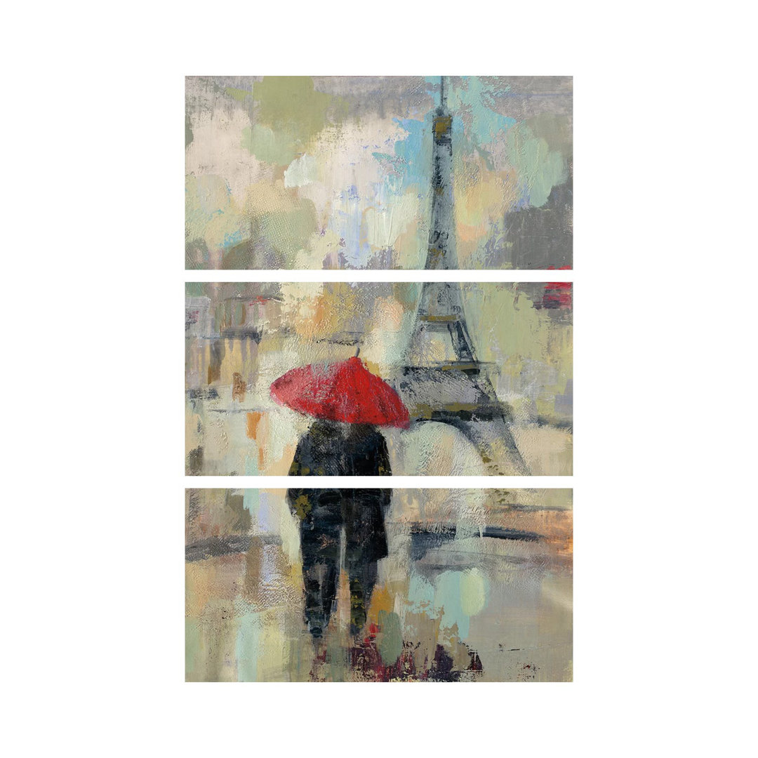 Regen in der Stadt II von Silvia Vassileva - Galerieverpackte Leinwand Giclée auf Leinwand ohne Rahmen