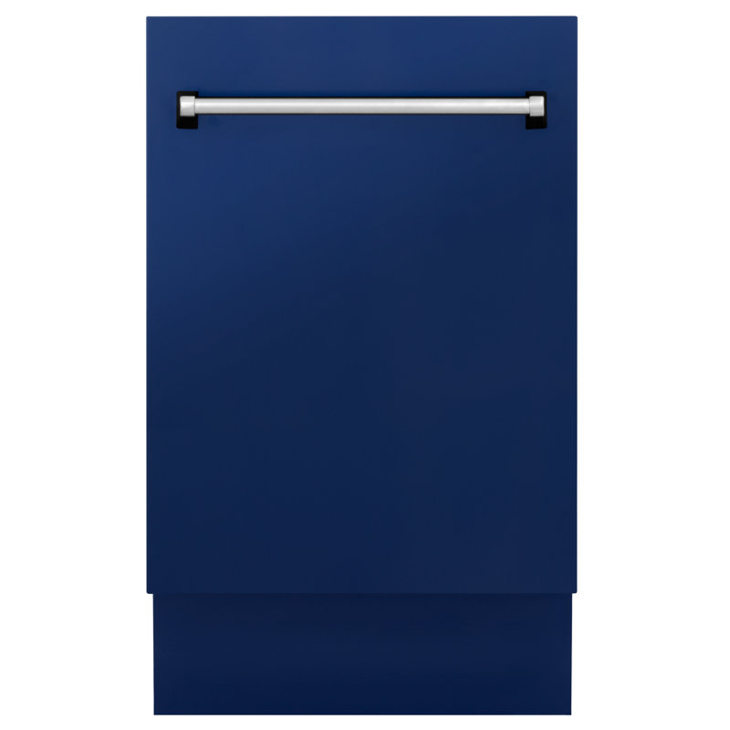 ZLINE 18" Tallac Series 3rd Rack Top Control Dishwasher with Stainless Steel Tub, 51dBa, Blue Gloss