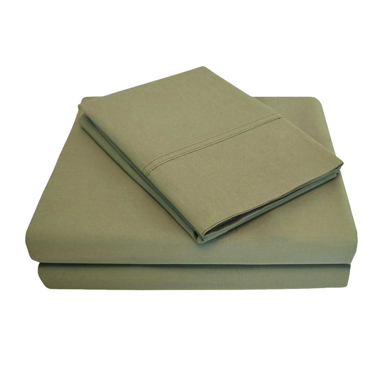 Ensemble de draps en coton percale à densité de tissage 300 fils Percale, ISE