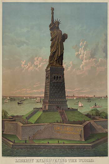 Liberté illuminant le monde-reproduction d’art, H 66 po x l 44 po