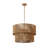 5-light Hand-Woven Rattan Drum Chandelier