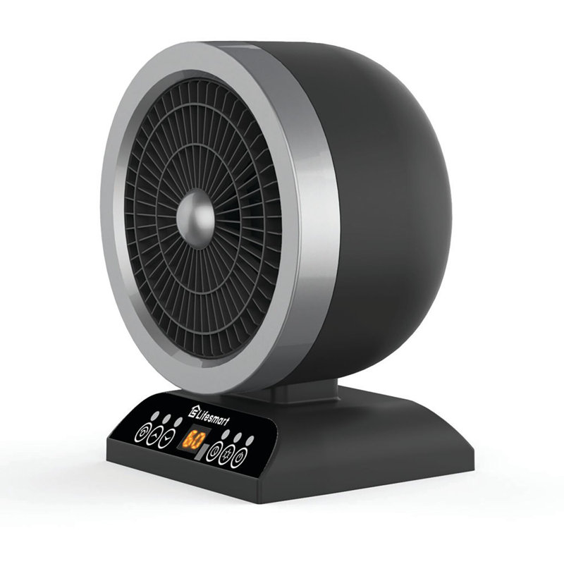 LifeSmart 2 in 1 Digital Control Fan Heater with Oscillation, 1500W Maximum Heat Output