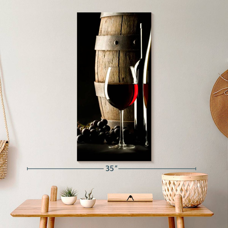 Cabernet Wine Canvas Print, 30" H x 15" W x 1.25" D
