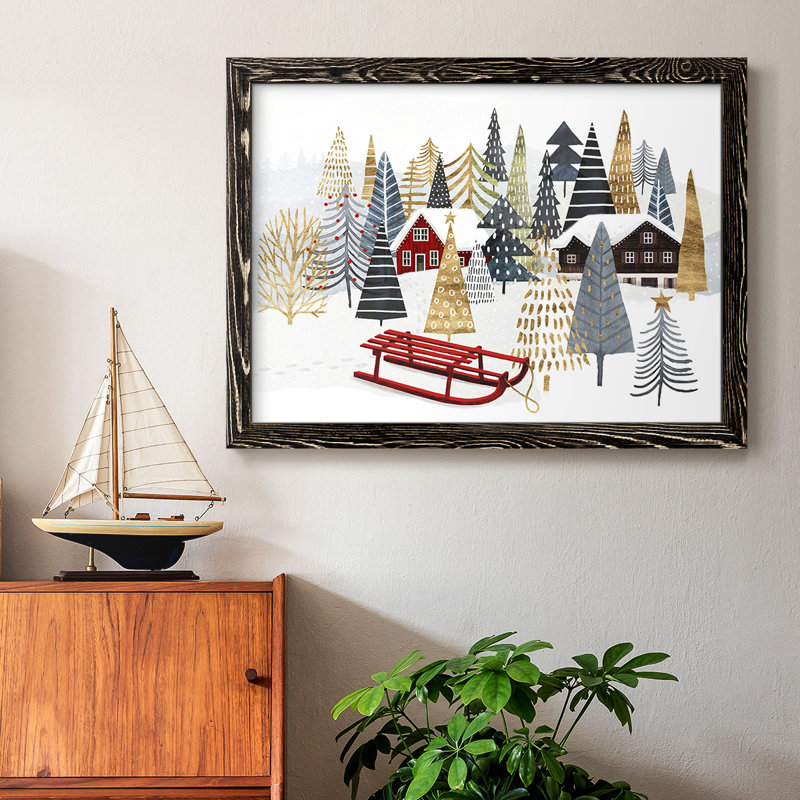 Collection de chalet de Noël A, Noir, H 14 po x l 20 po x P 1,5 po