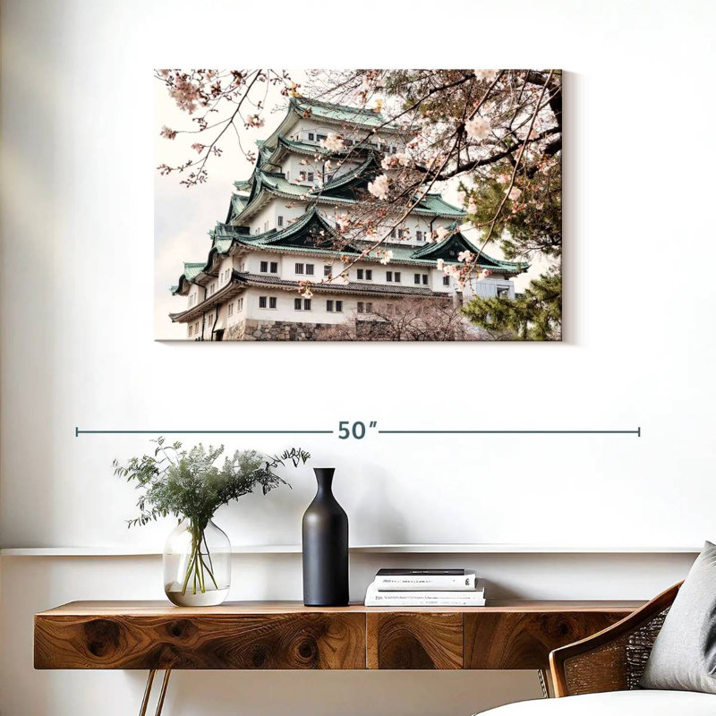Lilie, le château de Nagoya, H 24 po x l 36 po