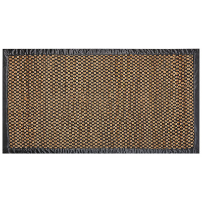 Akiela Rectangle 80 cm x 150 cm Leather and Cotton Flatweave Area Rug
