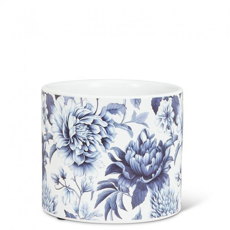 Floral Chintz Print Planter, 4" H x 4.5" W x 4.5" D