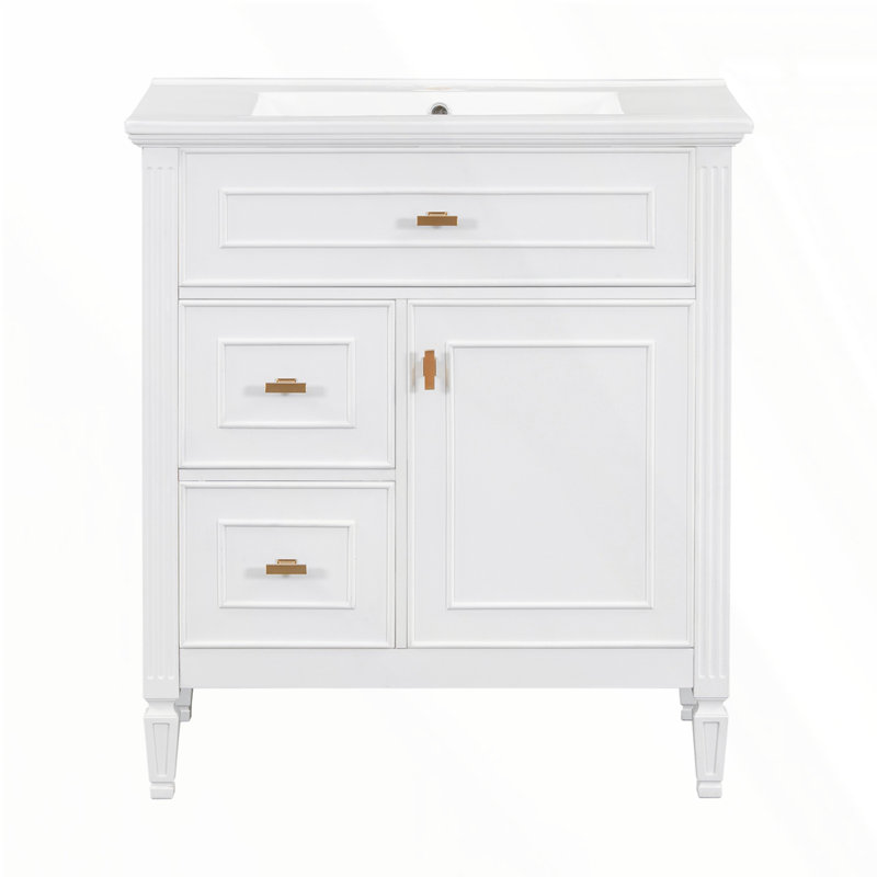 Meuble-lavabo 30 po avec lavabo, Blanc