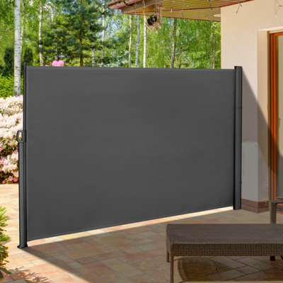 Dakota Fields 300cm W x 9cm D Polyester Cover Retractable Freestanding Awning