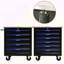 6 DRAWERS MULTIFUNCTIONAL TOOL CART WITH WHEELS-BLACK&BLUE
